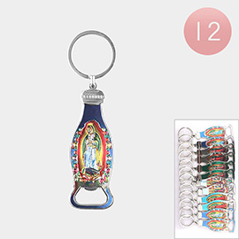 12PCS - Virgin Mary Print Opener Keychains
