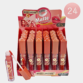 24PCS - Matte Lip Glosses