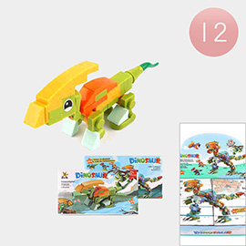 12PCS - Kids Assorted Dinosaur Lego  Building Block Toys