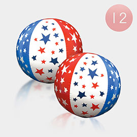12PCS - American USA Flag Beach Balls