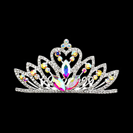 Marquise Stone Accented Mini Tiara