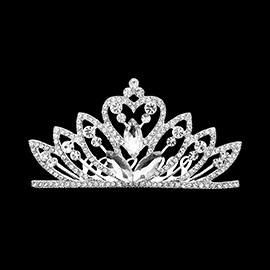 Marquise Stone Accented Mini Tiara