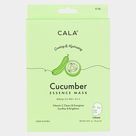 5Sheets- Cooling Hydrating Cucumber Essence Facial Masks