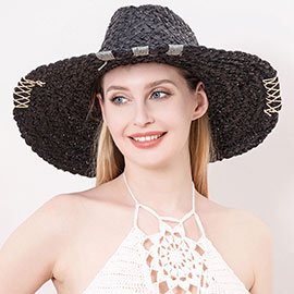 Raffia Pointed Straw Sun Hat