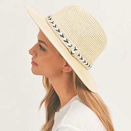 Braided Jute Band Straw Panama Sun Hat