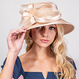 Mesh Bow Dressy Hat