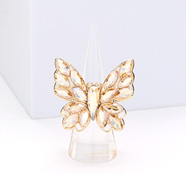 Marquise Stone Cluster Butterfly Stretch Ring