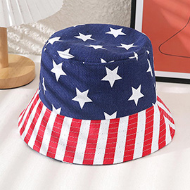 American USA Flag Printed Bucket Hat
