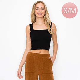 Textured Seamless Crop Tank Top