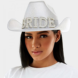 Bride White Cowboy Hat