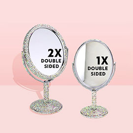 Bling Mirror Double Sided Table Stand Mirror
