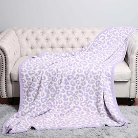 Leopard Patterned Reversible Blanket