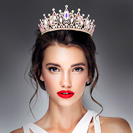 Marquise Stone Accented Princess Tiara