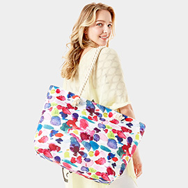 Abstract Painting Patterned Beach Tote Bag