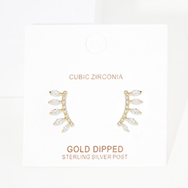 Gold Dipped CZ Embellished Ear Crawlers