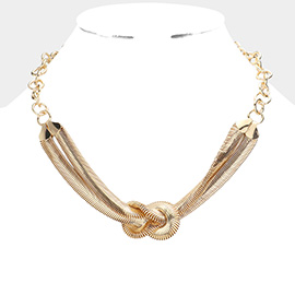 Secret Box _ Knotted Metal Chain Necklace