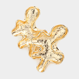 Abstract Metal Clip on Earrings