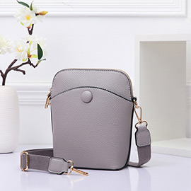 Pebbled Faux Leather Mini Crossbody Bag