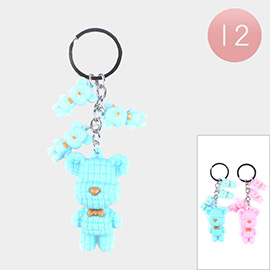 12PCS - Cute Bear Keychains