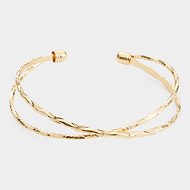 Crisscross Metal Cuff Bracelet