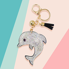 Bling Dolphin Tassel Keychain