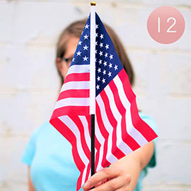 12PCS - American USA Flag Flags