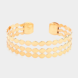 Geometric Split Metal Cuff Bracelet