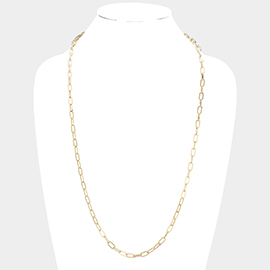 Gold Plated 30 Inch 5mm Link Metal Chain Necklace