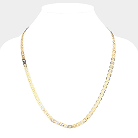 Gold Plated 24 Inch 6mm Mariner Metal Chain Necklace