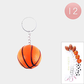 12PCS - Basketball Baseball Football Soccer Keychains