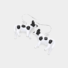 3D Cow Dangle Earrings