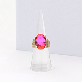 Oval Cut Stone Adjustable Ring