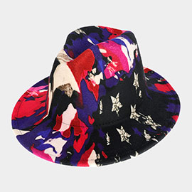 Abstract Patterned Panama Hat