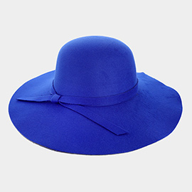 Ribbon Band Pointed Solid Panama Hat