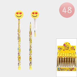48PCS - Emoji Stackable Pencils