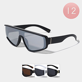 12PCS - Angled Frame Wayfarer Sunglasses