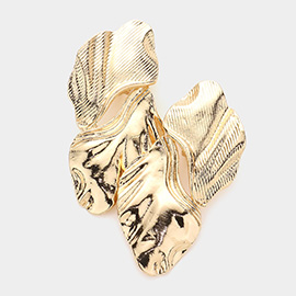 Abstract Metal Clip on Earrings