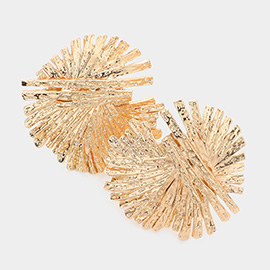 Abstract Metal Clip on Earrings