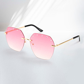 Studded Ombre Tinted Wayfarer Sunglasses