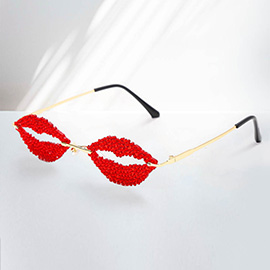 Bling Lips Wayfarer Sunglasses