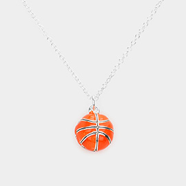 3D Basketball Pendant Necklace