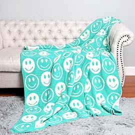Smile Patterned Reversible Blanket