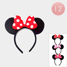 12PCS - Mouse Ear Headbands