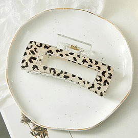 Leopard Patterned Hair Claw Clip