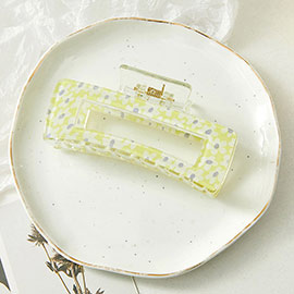 Flower Patterned Hair Claw Clip