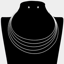 Metal Bib Necklace