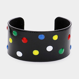 Colorful Polka Dot Cuff Bracelet