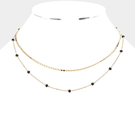 Bead Station Double Layered Necklace