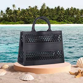 Solid Jelly Rubber Tote Bag