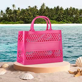 Solid Jelly Rubber Tote Bag